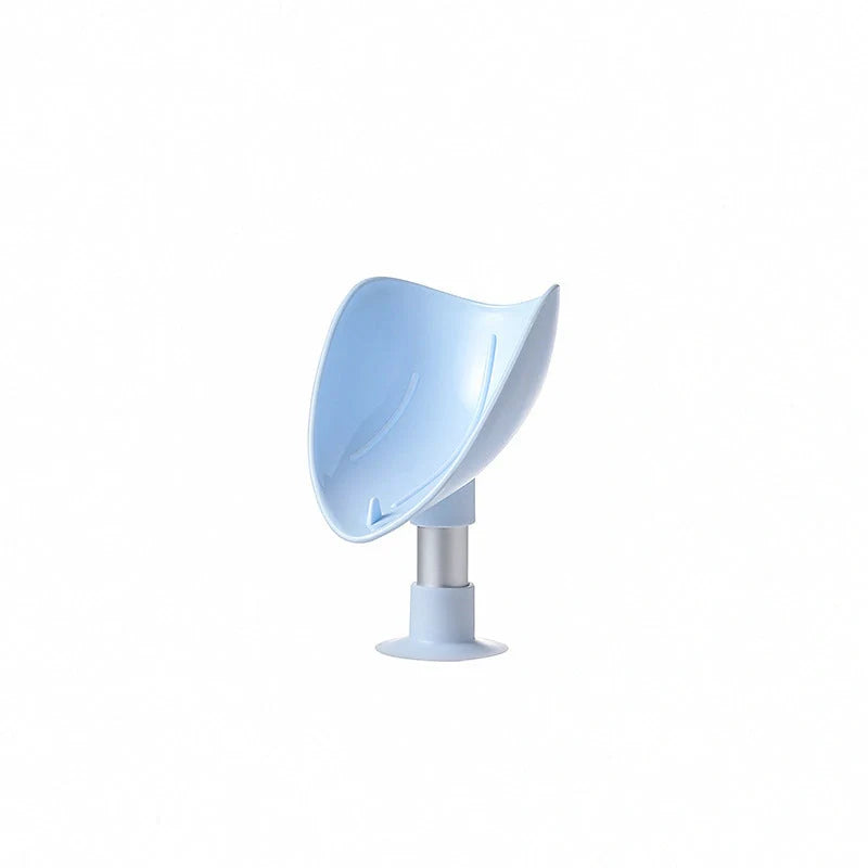 Bird Soap Box with self-draining design and silicone suction cup in white, pink, green, and blue
