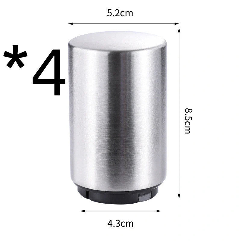 Stainless steel automatic beer bottle opener with magnet cap catcher