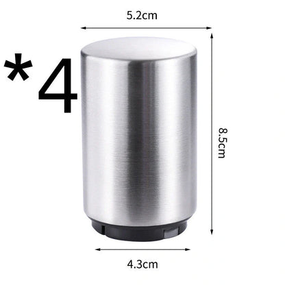 Stainless steel automatic beer bottle opener with magnet cap catcher