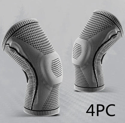 Silicone Spring Knee Pads for sports and fitness with patella protector