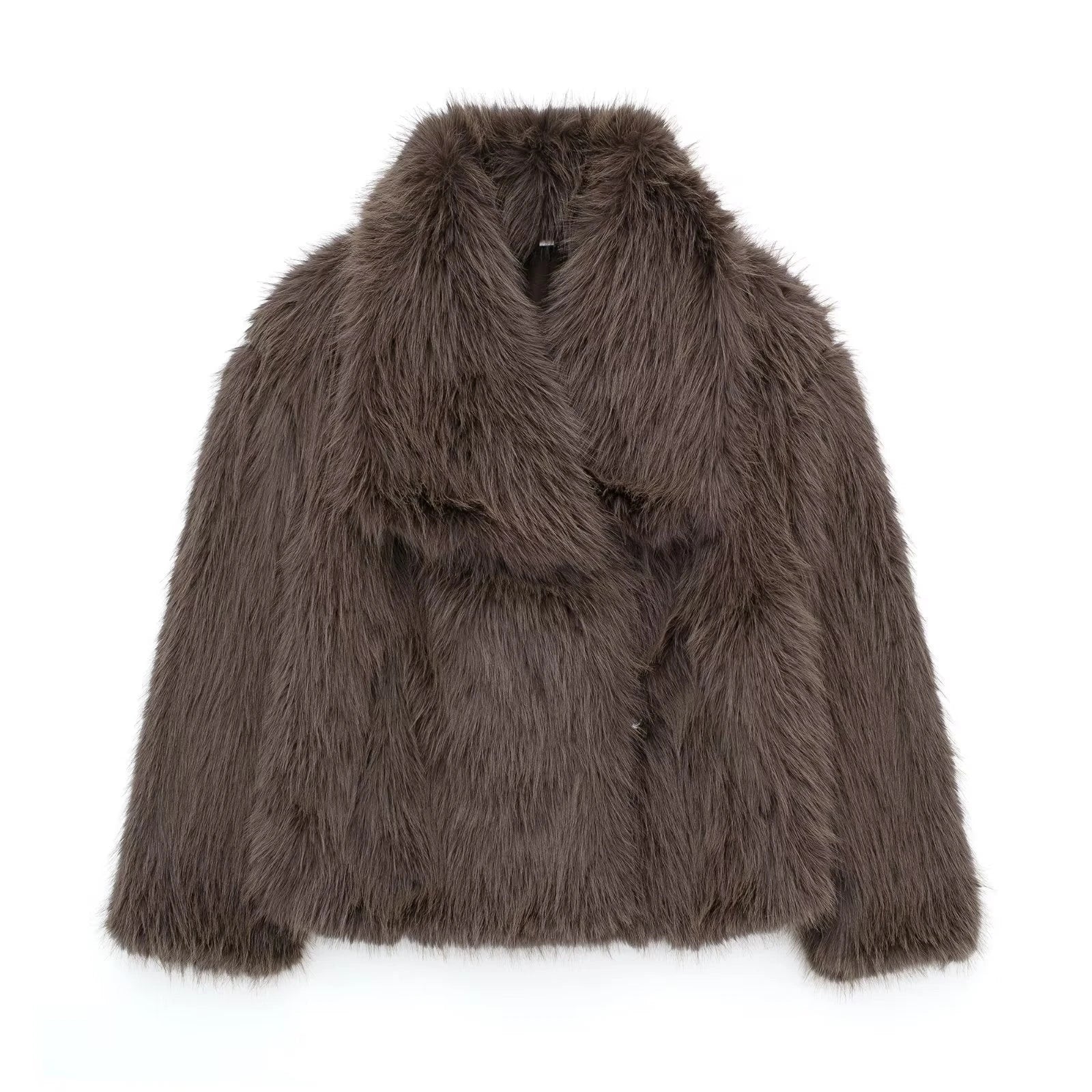 Stylish and cozy plush winter coat for women, available in a variety of trendy colors and sizes