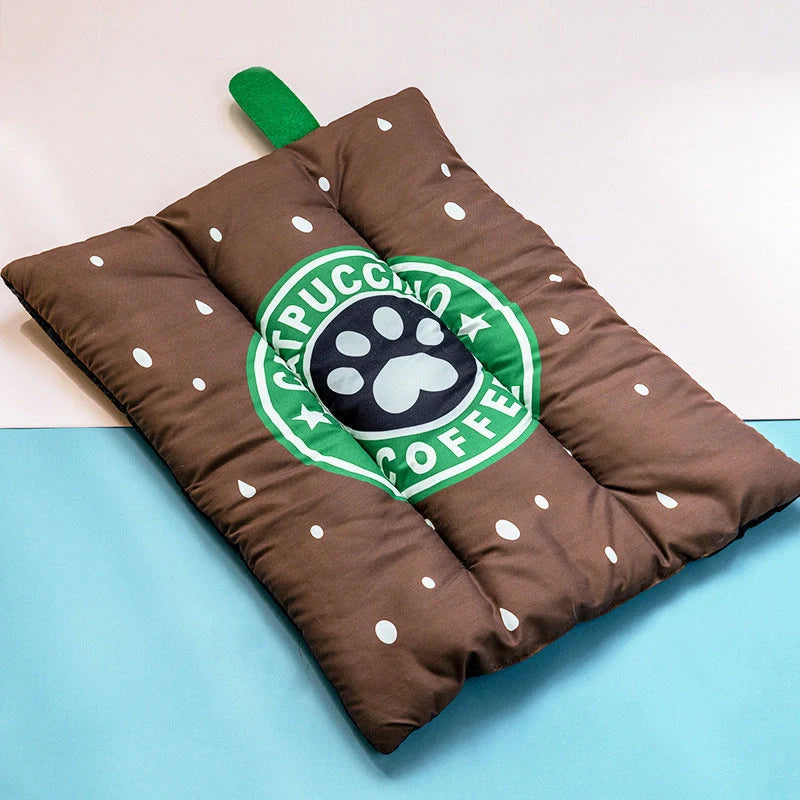 Ice Silk Pet Cooling Mat in various fruit designs for summer comfort