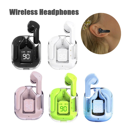 Premium true wireless Bluetooth 5.3 earbuds with digital display, noise reduction, and long battery life.