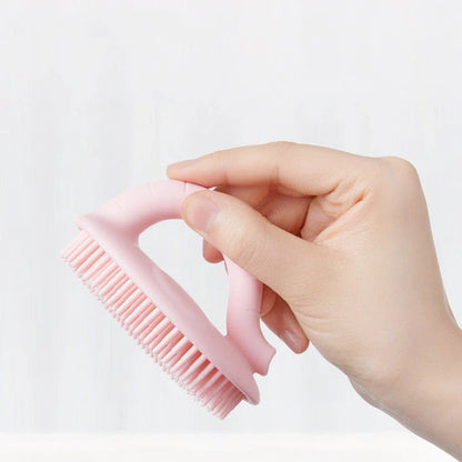 Silicone Baby Shower Brush with Soft Bristles for Gentle Scalp Massage and Dandruff Removal