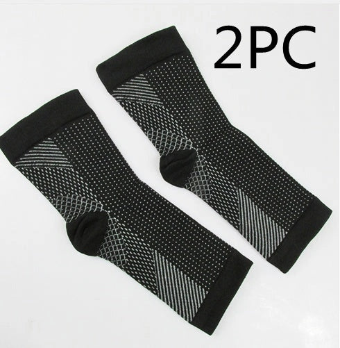 Unisex anti-fatigue compression ankle socks for sports and recovery