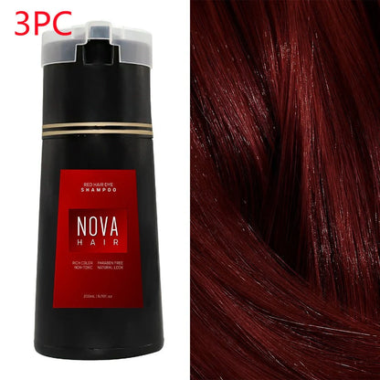 3-in-1 Hair Dye Shampoo for quick grey coverage and hair nourishment