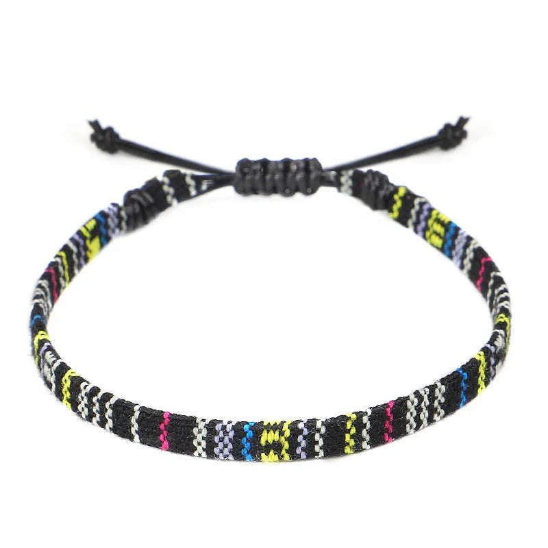 Hand Woven Rainbow Colour Anklet Bohemian Style
