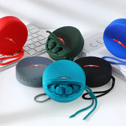 Premium wireless Bluetooth speaker with 3D stereo subwoofer, hands-free calling, and versatile connectivity options