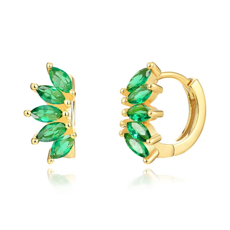 Elegant British-inspired Horse Eye Stone Earrings with a mesmerising symmetrical design and premium precious stones