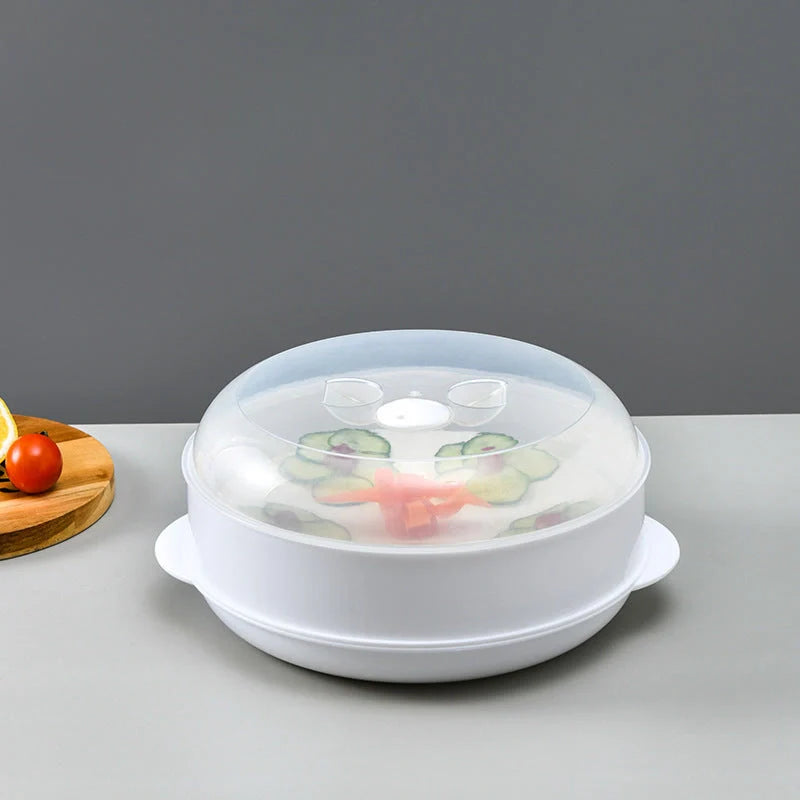 Microwave Steamer Box in white with options for 1, 2, or 3 layers