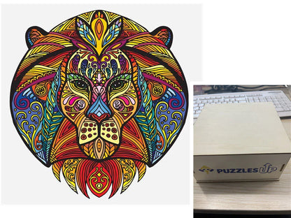 A3 Animal Wooden Puzzle with Box - Premium quality, vibrant animal designs, perfect for family fun