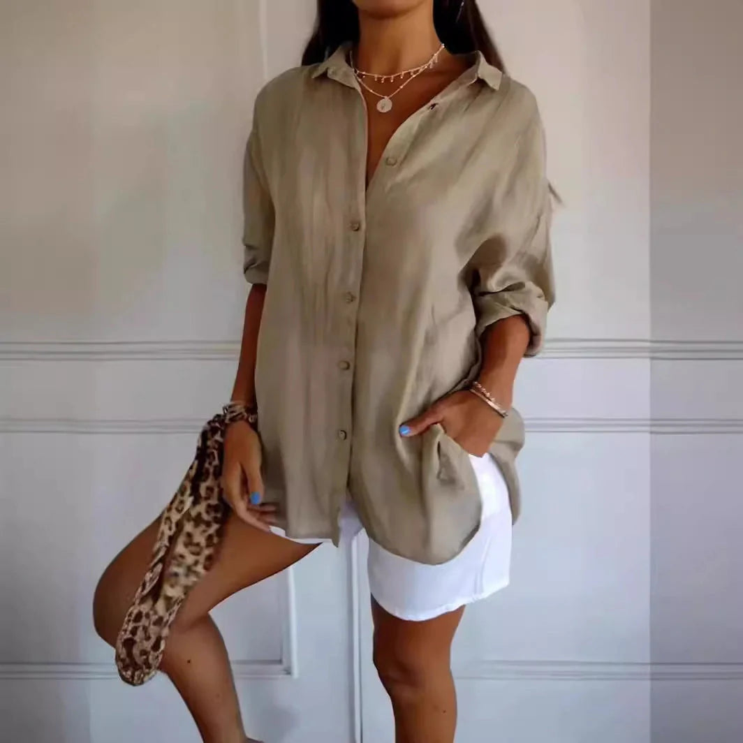 A stylish long-sleeved shirt with a pleated design, available in a variety of colours to suit any occasion.