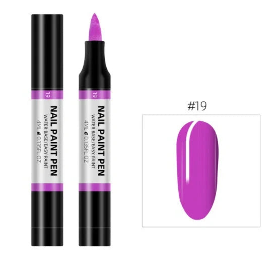 24 colour nail polish painting pen set for 3D nail art designs