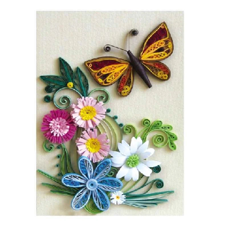 Premium DIY Quill Art Craft Kit with multicoloured paper strips and essential tools for paper quilling