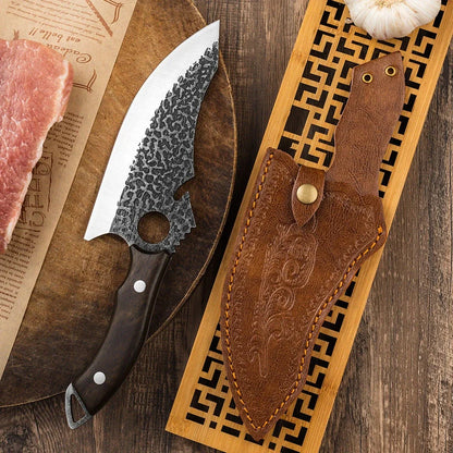 T6 Crocodile Multi-Function Kitchen Knife with forged steel blade and ergonomic handle