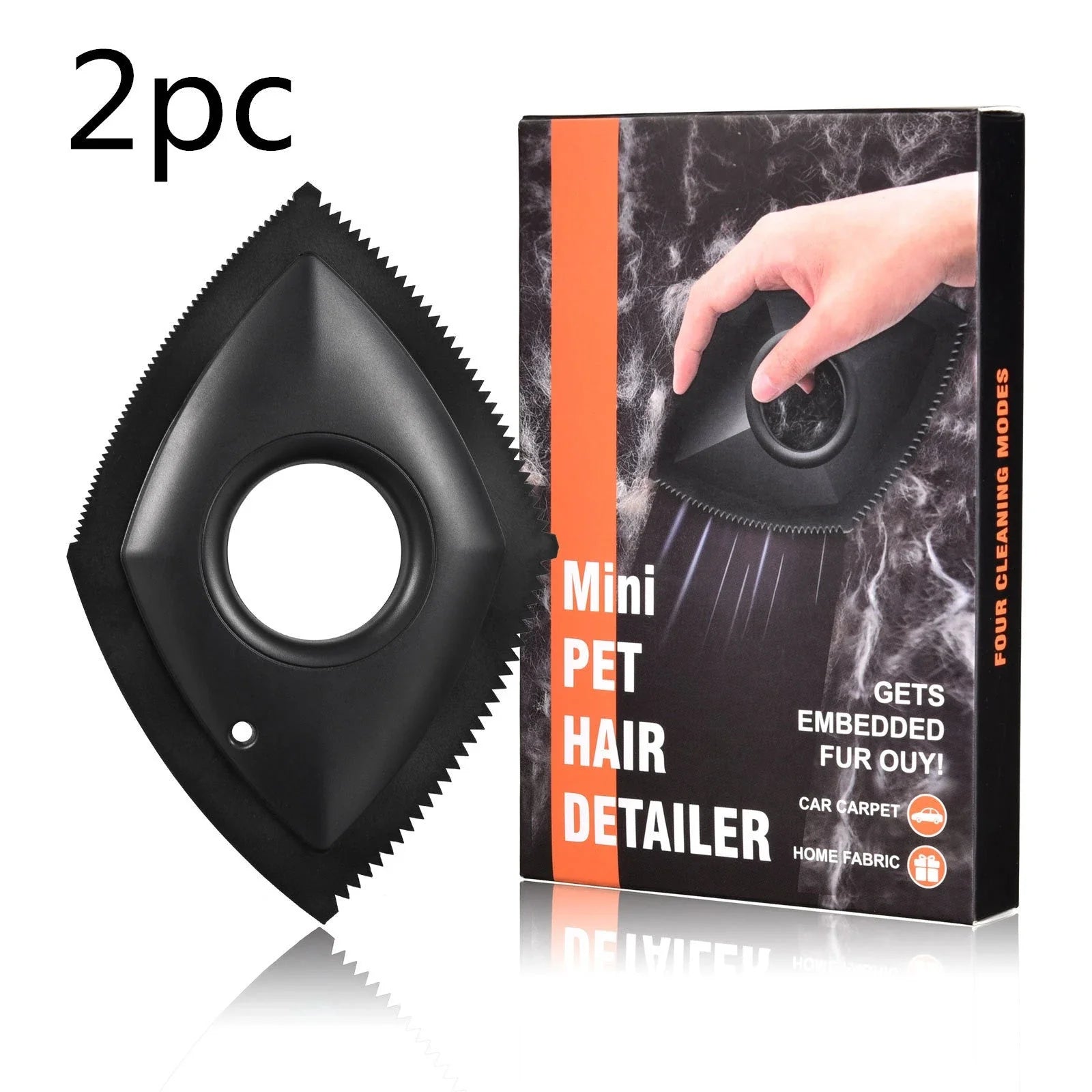 Versatile pet hair remover tool with adjustable cleaning modes for effective removal of cat and dog fur from cars, carpets, upholstery and more