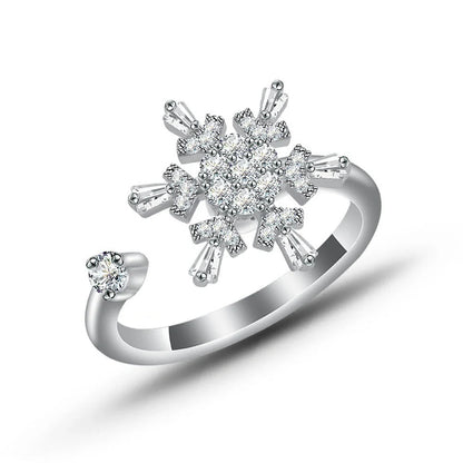 Adjustable rotatable butterfly ring for women with zircon inlay, available in multiple designs