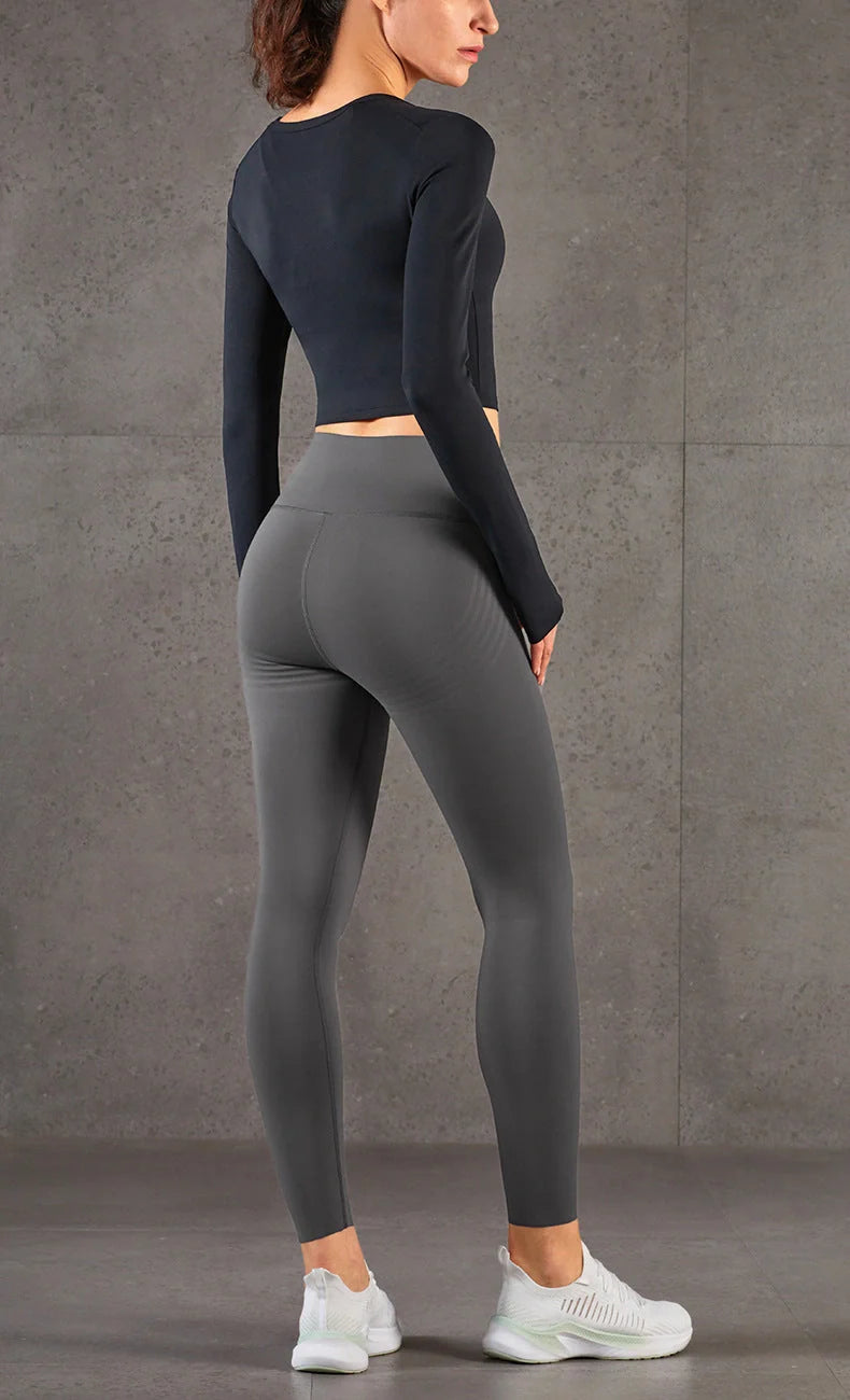 High-elastic Nylon Fitness Long Sleeves in various colours