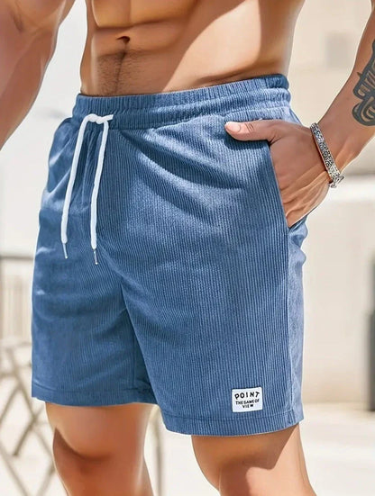 Comfortable and stylish corduroy drawstring shorts in various colors for summer wear