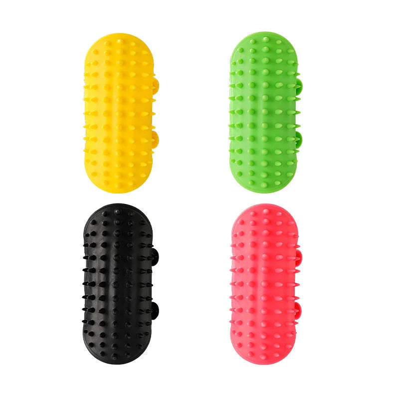 Soothing pet grooming tool with massage and hair removal features, suitable for cats, dogs and other pets