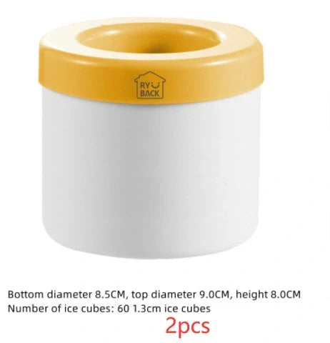 Portable 2-in-1 ice bucket mold with lid for efficient ice making and serving