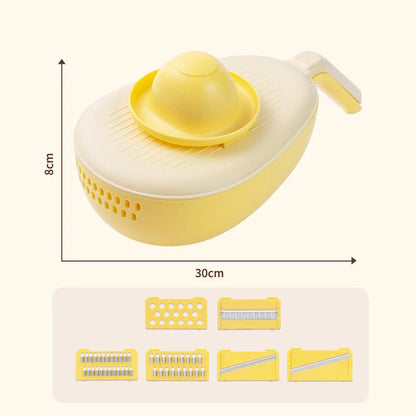 Stainless steel and PP vegetable grater with storage box for efficient slicing