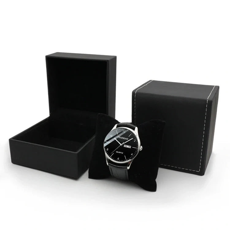Men's skeleton automatic quartz watch with gold finish and mineral glass face