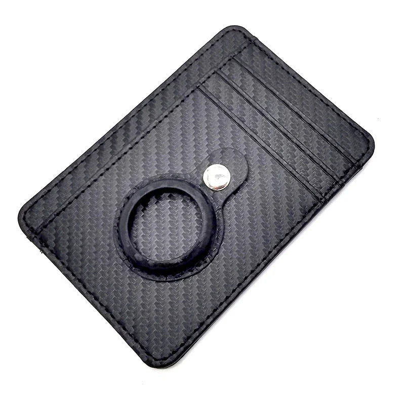 Sleek RFID-blocking wallet made of durable PU leather with multiple interior compartments and an AirTag pocket for secure everyday carry
