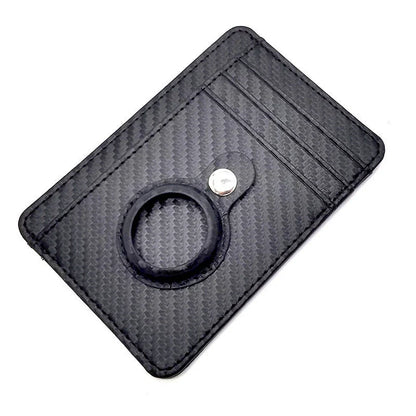 Sleek RFID-blocking wallet made of durable PU leather with multiple interior compartments and an AirTag pocket for secure everyday carry