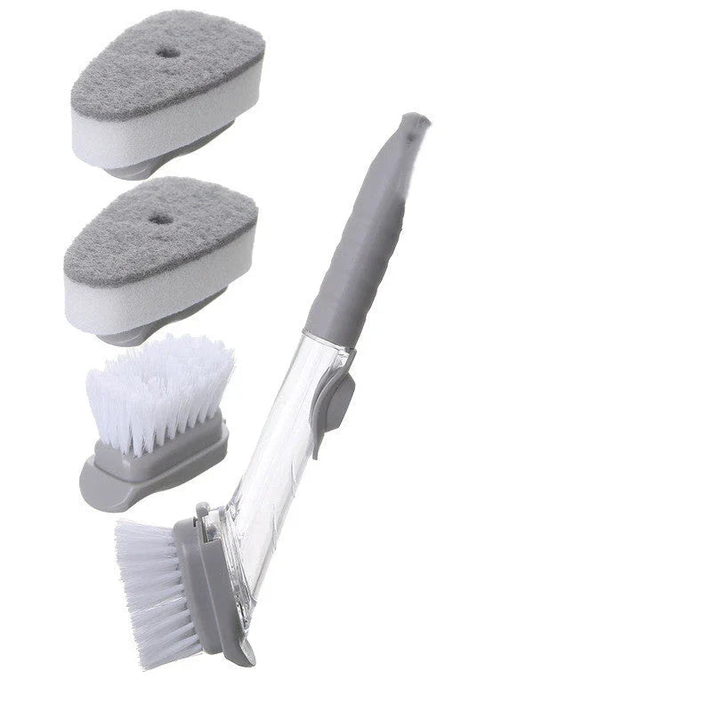 2-in-1 Cleaning Brush with Removable Head for Efficient Kitchen Cleaning