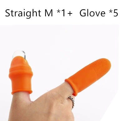 Premium Silicone Finger Guard with Stainless Steel Blade for Effortless Vegetable, Fruit, and Herb Harvesting