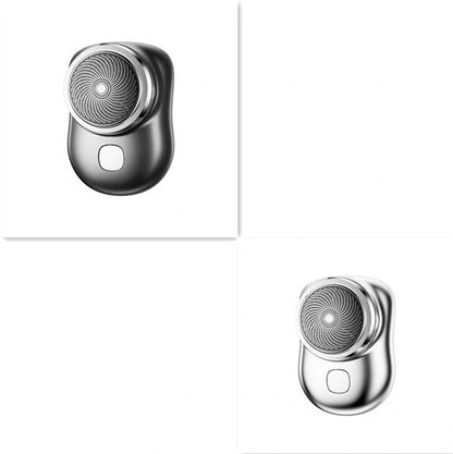 Mini Portable USB Rechargeable Electric Shaver for Men in black, blue, green, and silver