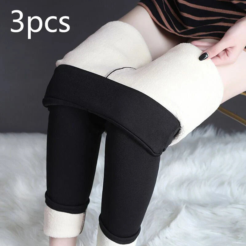Women's Cozy Thermal Fleece Leggings in Various Colors and Sizes