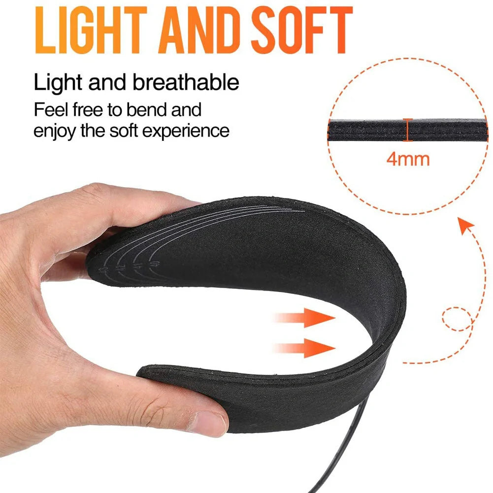 USB heated insoles for boots and sneakers with customisable fit and even heat distribution