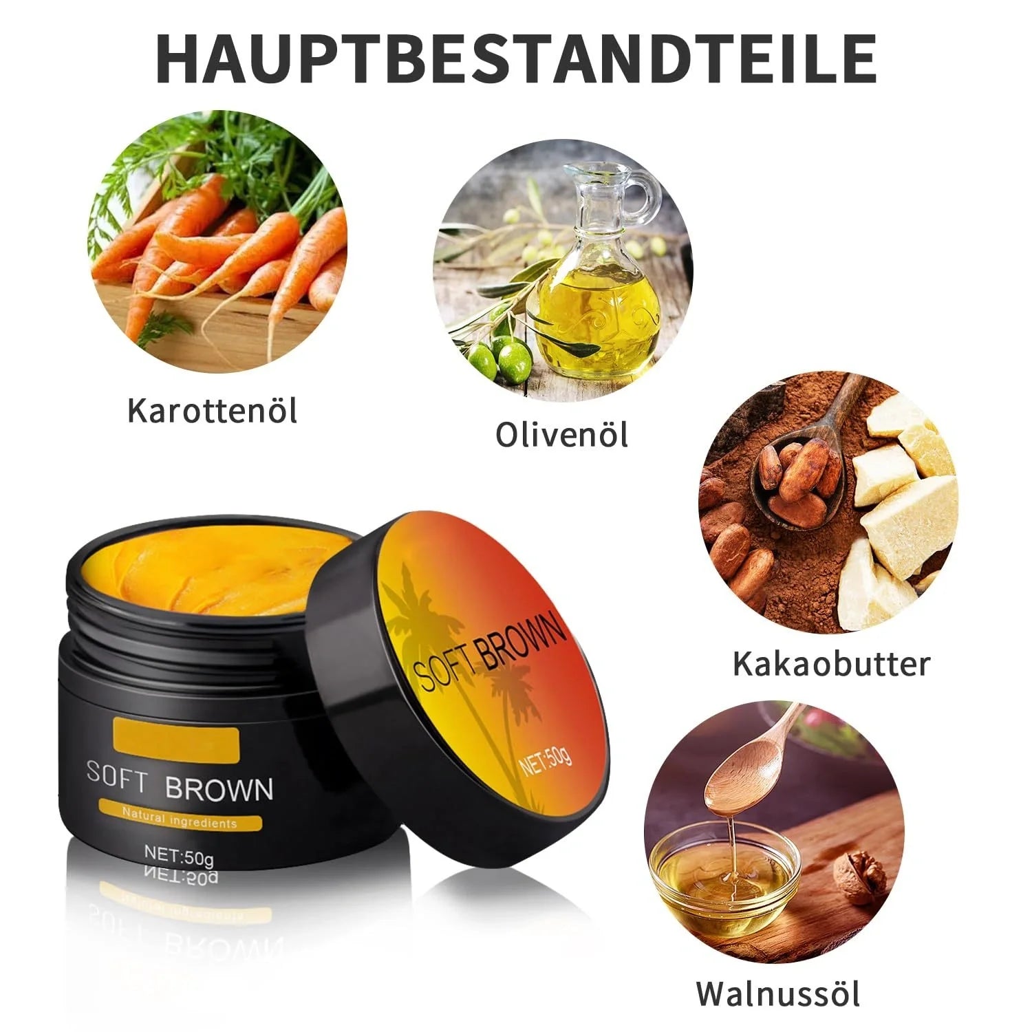 Suntanning Beauty Cream for even skin tone application, 11.0 grams