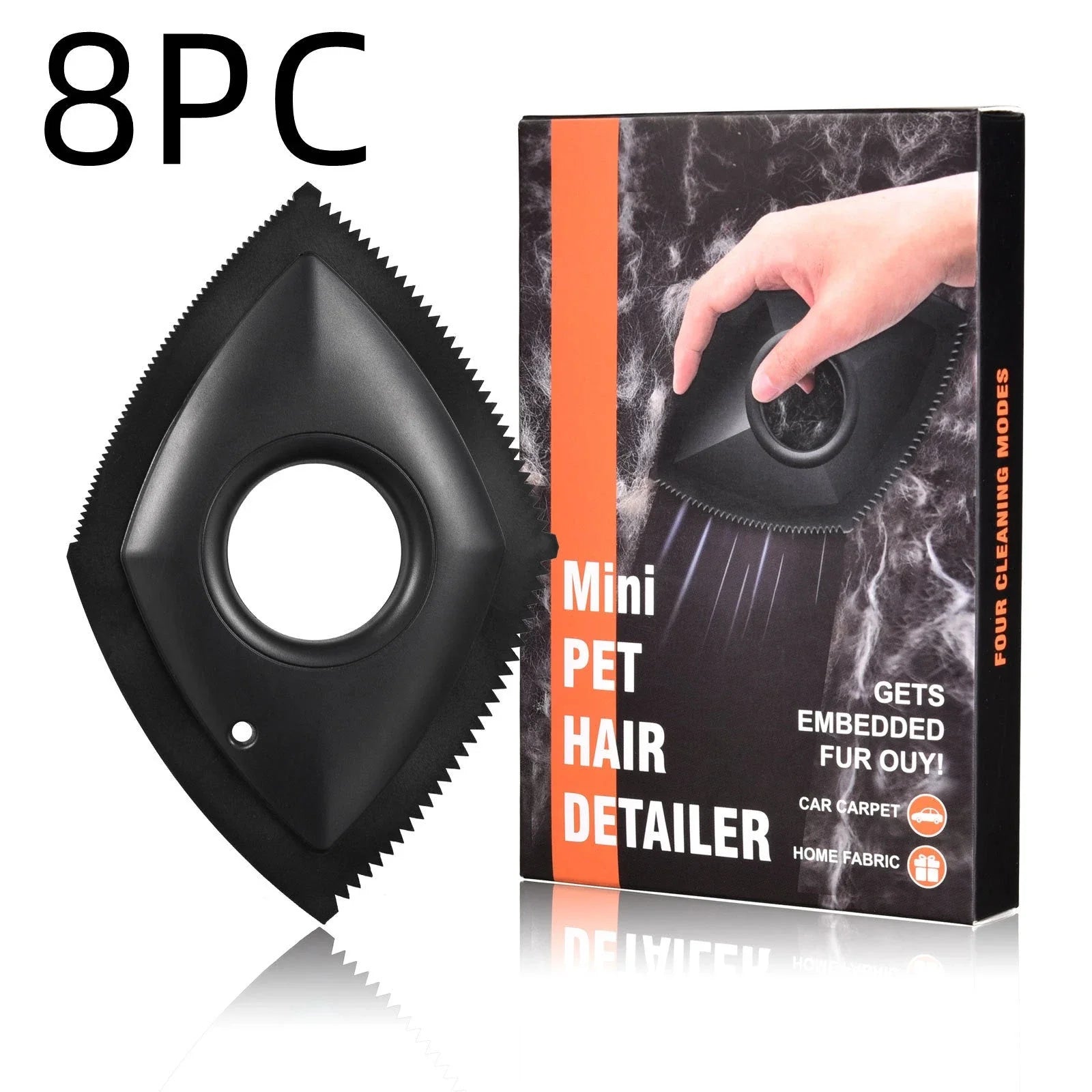 Versatile pet hair remover tool with adjustable cleaning modes for effective removal of cat and dog fur from cars, carpets, upholstery and more