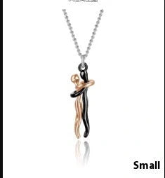 Affectionate Hug Necklace for couples in punk street style with snake bone chain