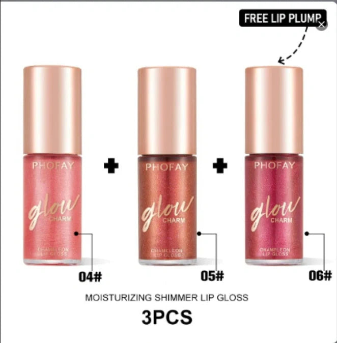 PHOFAY Hydrating Shimmer Lip Gloss in various shades for a moisturising and glamorous look