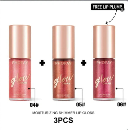 PHOFAY Hydrating Shimmer Lip Gloss in various shades for a moisturising and glamorous look