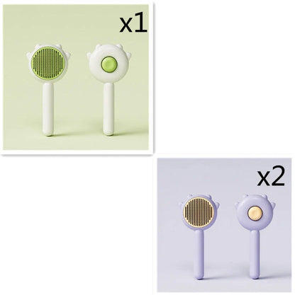 Premium pet grooming comb with massage bristles for a healthy, shiny coat