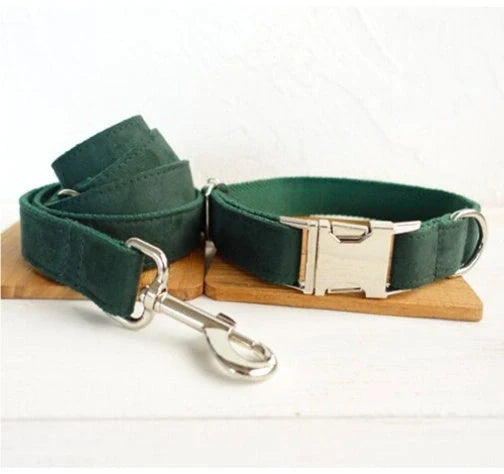 Stylish MUTTCO Pet Collar & Bow Traction Set for dogs, available in various colours and sizes.