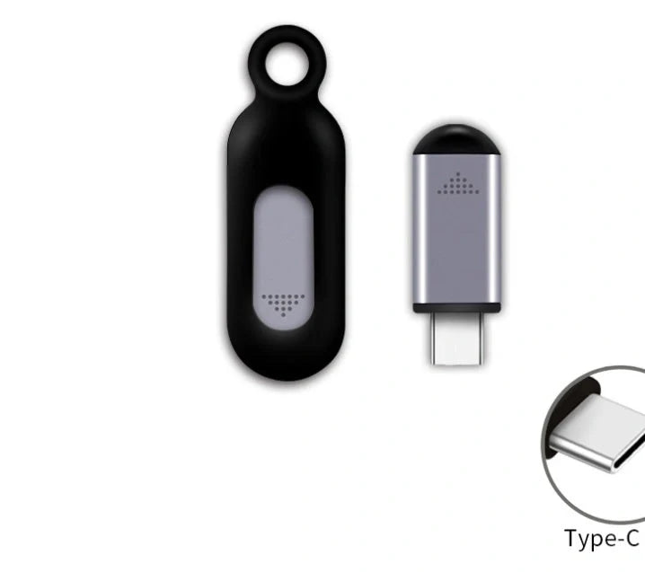 Premium aluminium infrared remote control for smartphones in black, silvery, and tarnish colours
