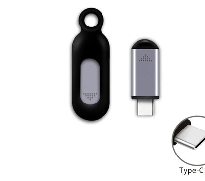 Premium aluminium infrared remote control for smartphones in black, silvery, and tarnish colours