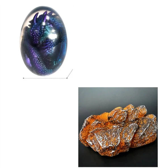 Lava Dragon Egg Desktop Decoration Dinosaur Egg Resin Crafts in various colours