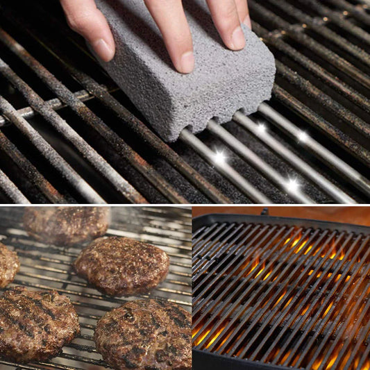 Natural pumice barbecue cleaning brick for chemical-free grill maintenance