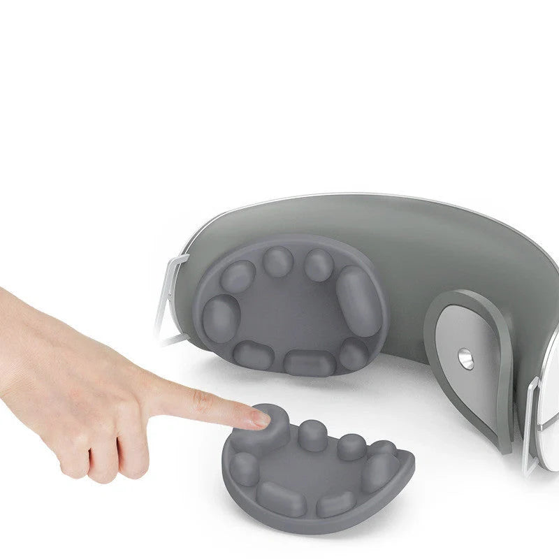 Bluetooth-compatible vibrating hot compress eye massager with airbag kneading