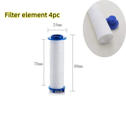 Turbo Propeller Shower Head in various colours with 360-degree fan extension