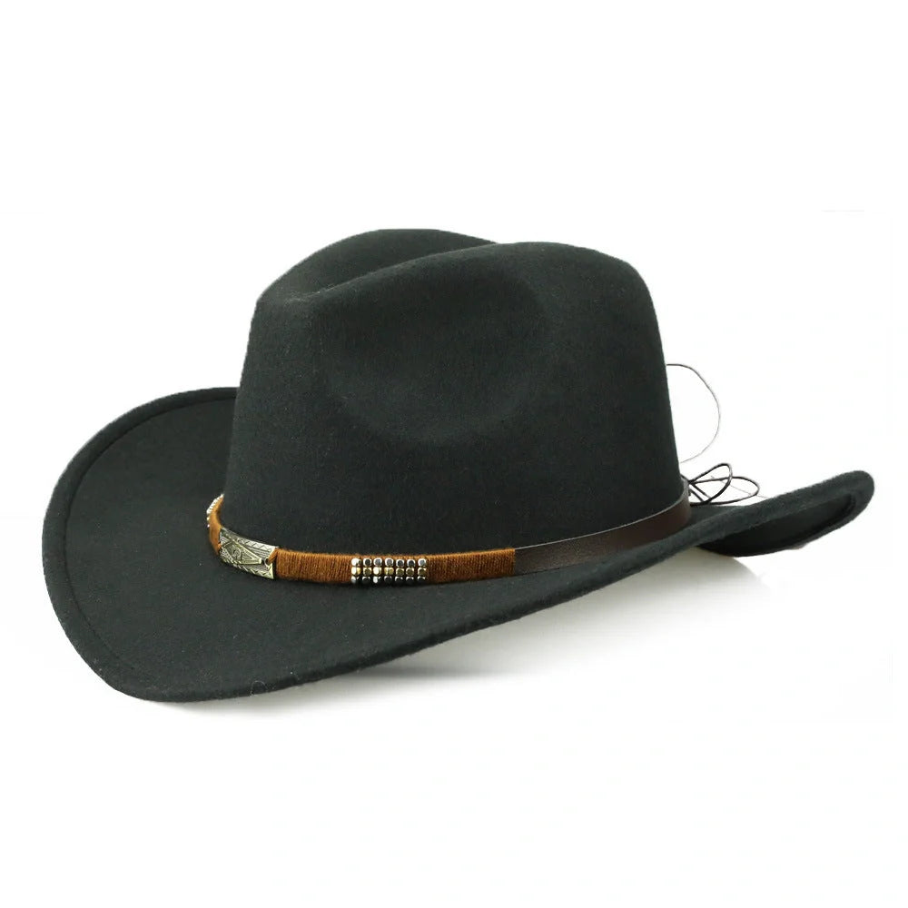 Woolen Denim Cowboy Hat in various colours showcasing European and American style