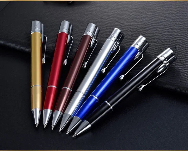 Premium metal pen lighter with a powerful windproof flame, refillable butane design, and compact portable size for outdoor adventures and everyday use