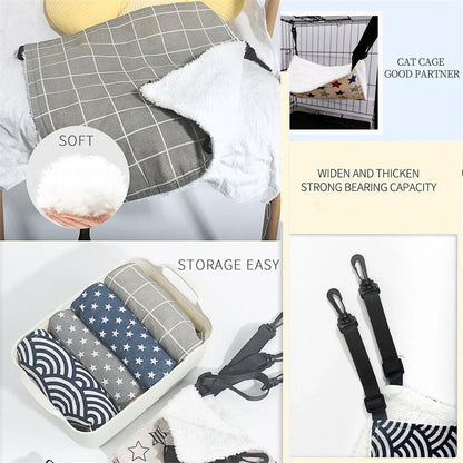 Cosy lamb fleece cat hammock bed in various colours and sizes, perfect for your pet's comfort.